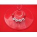 Personalised Name with Flowers Wine Glass Charm
